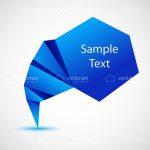 Abstract Blue Speech Bubble with Sample Text